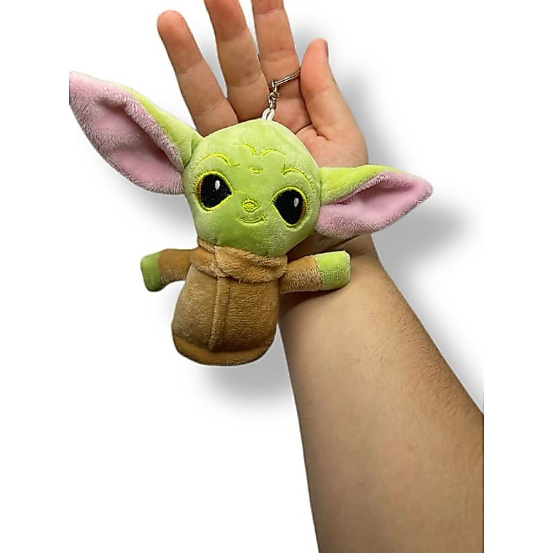 Chaveiro Baby Yoda Com Alça de Metal Chaveiro Geek Star Wars Fofo Grogu Pequeno Disney
