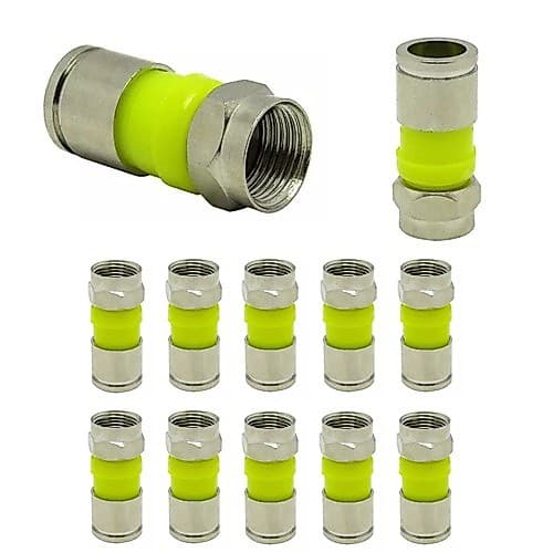 10pcs Conector De Compressão Rg06 Para Cabo Coaxial
