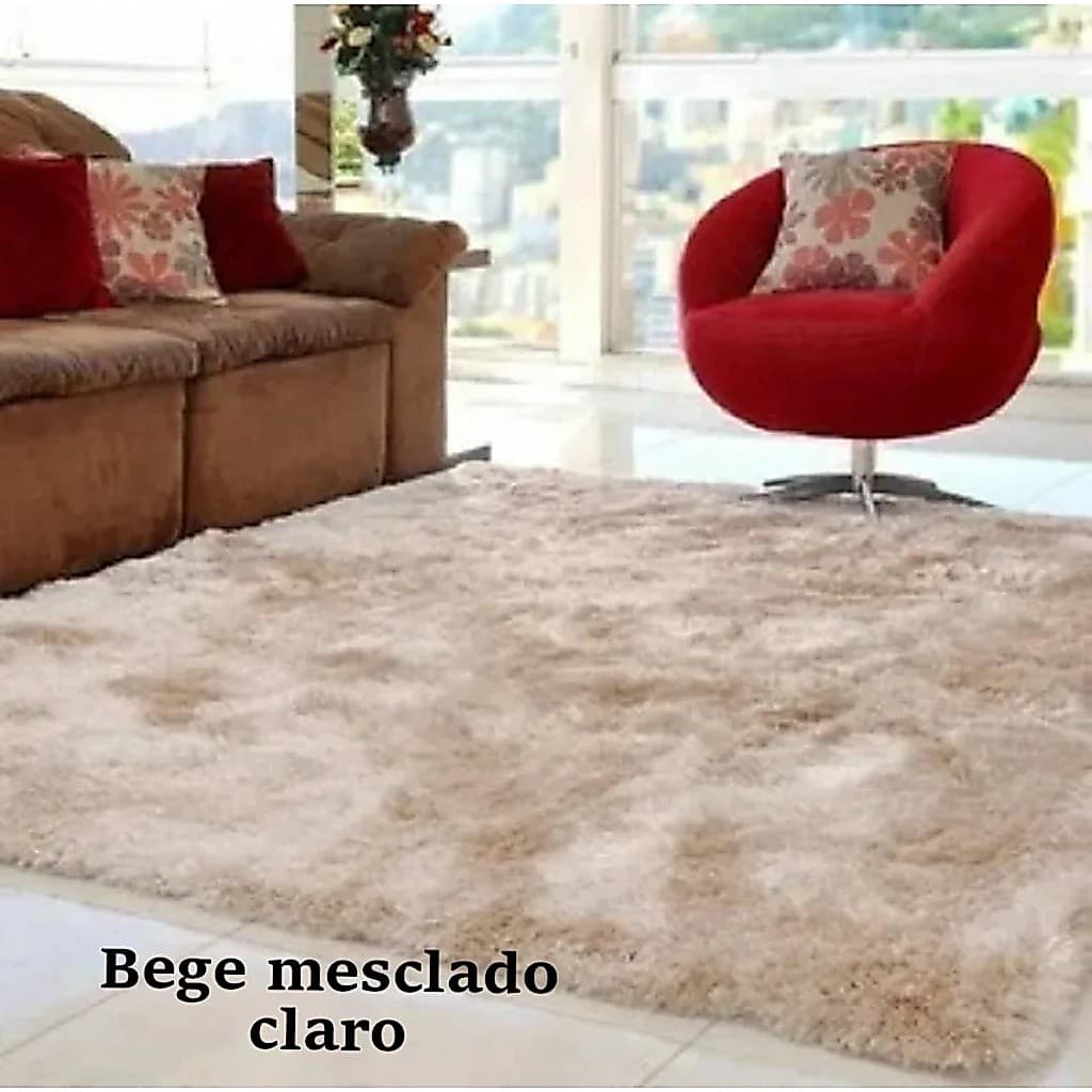 Tapete Peludo, Felpudo De Sala/ Quarto Luxo Macio barato 2,40x2,00