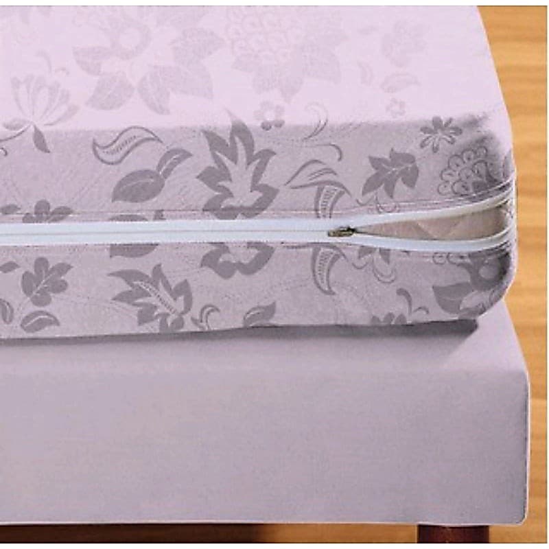 CAPA DE COLCHÃO CASAL COM ZÍPER MICROFIBRA ESTAMPADO 180 FIOS