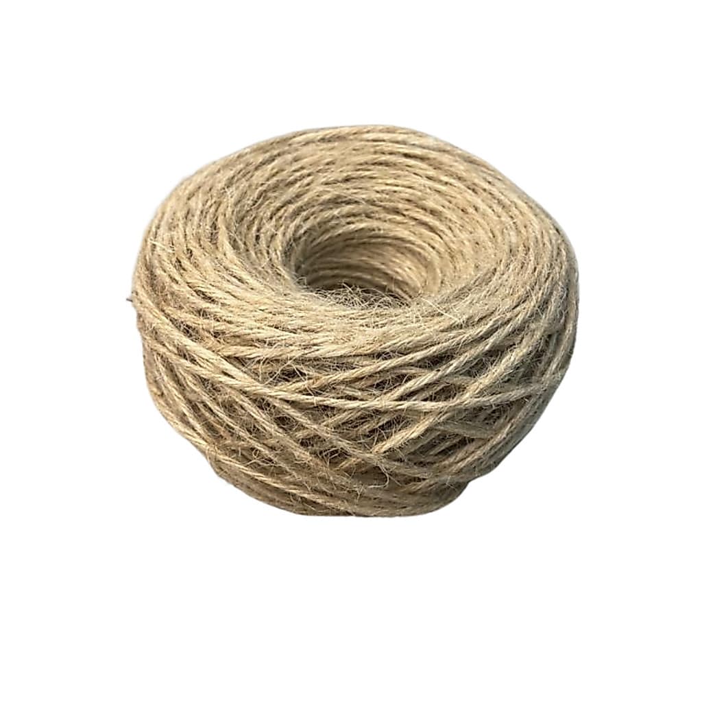 Fio de Juta Natural 2mm  Rolo 50 Metros 10/4 Corda Cordão