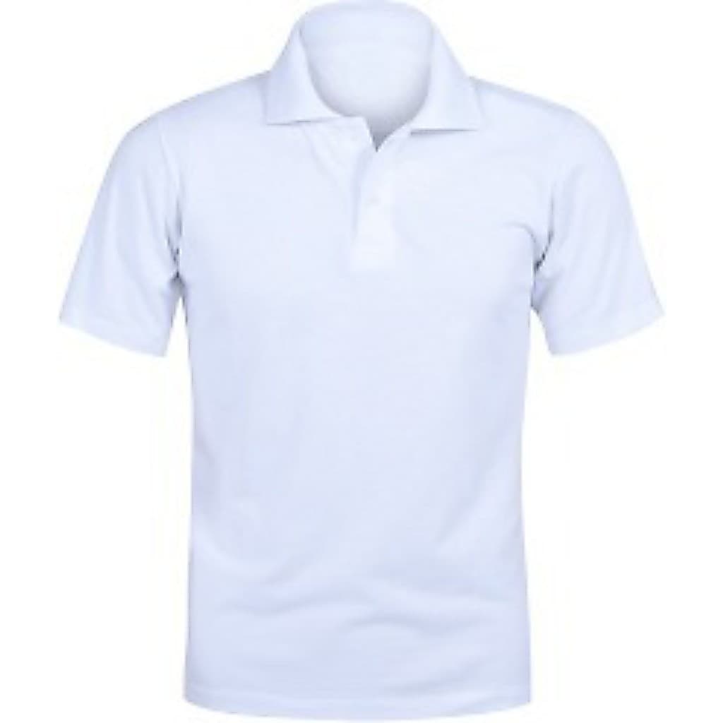 Polo Branca Masculina 100% poliéster gramaturas 165 e 185 de excelente qualidade na sublimação