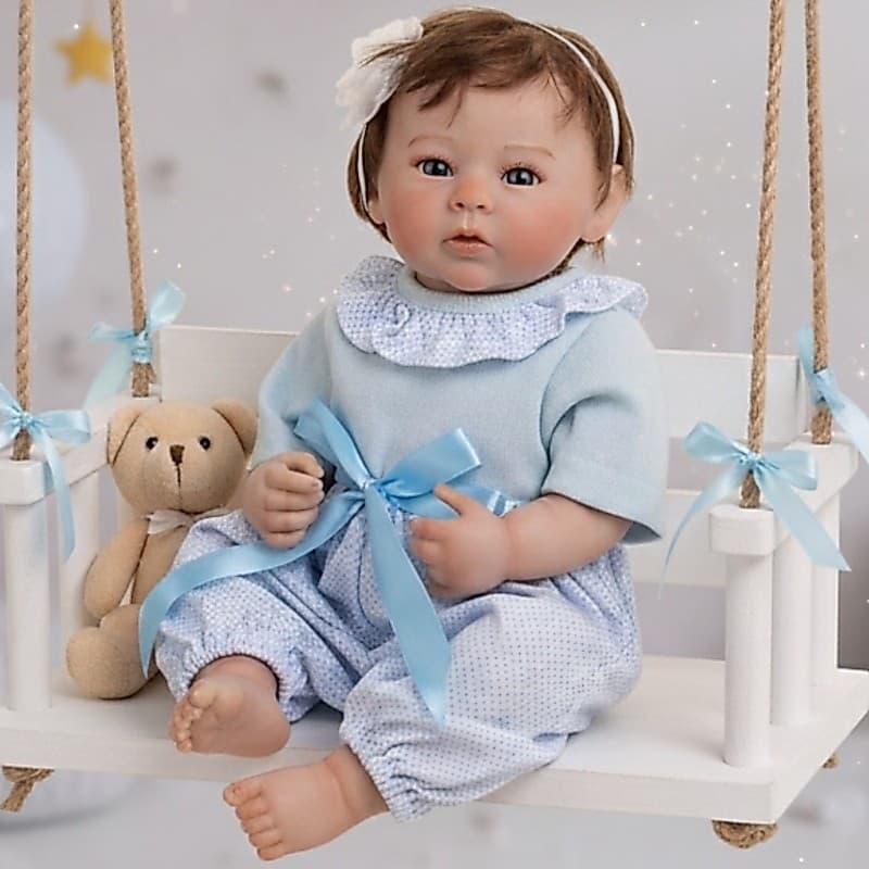 Boneca Reborn Realista Boneca Corpo de Silicone New Happy