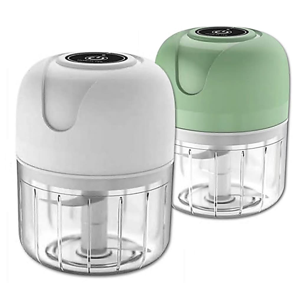 Mini Processador Elétrico Portátil USB Triturador de Alimentos Temperos Alho Cebola Recarregável