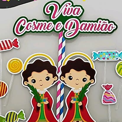 Topo de Bolo Tema Festa Cosme e Damião