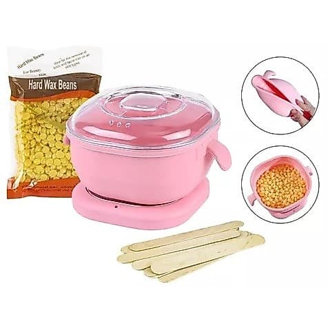Aquecedor de Cera Silicone Kit Depilação Completo Portatil Bivolt