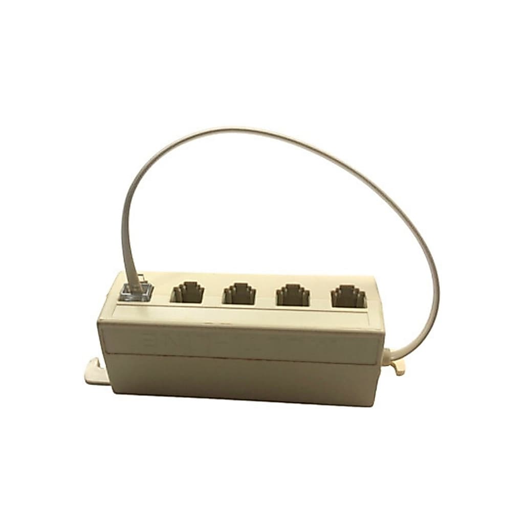 Adaptador Telefone Divisor 1 Entrada 5 Saídas RJ11 Extensão com 5 Tomadas RJ11 Interneed Telefonia Cabo Adaptador Fio