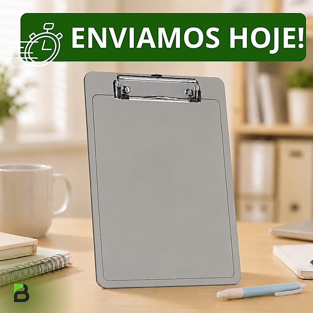 Pranchetas 1/2 Oficio Tamanho A5 Com Prendedor Metálico Wire Clip Acrimet 137 (Cor Fumê) Envio Imediato