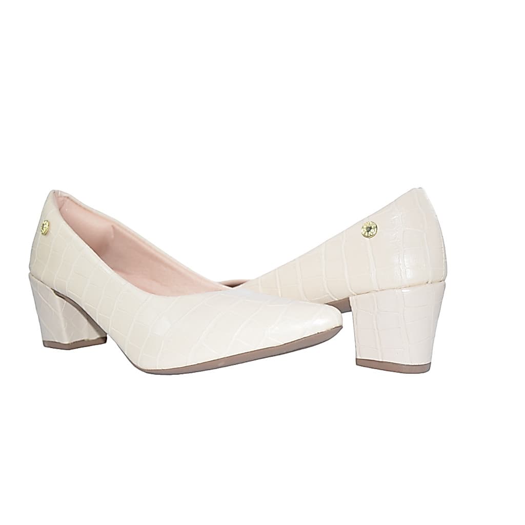 Sapato Feminino Scarpin Croco Corforto