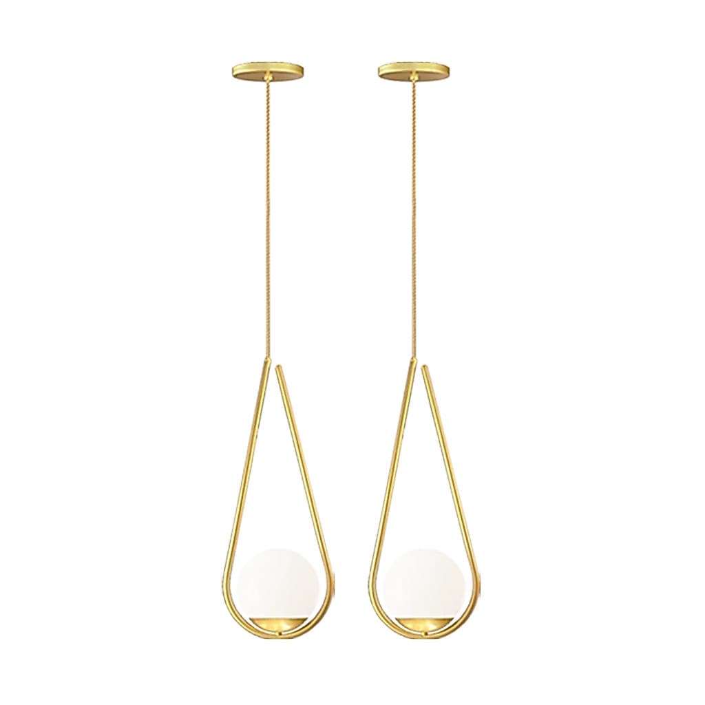 KIT 2 PENDENTE GOTA GLOBO VIDRO 15 JABUTICABA DOURADO BQ FL