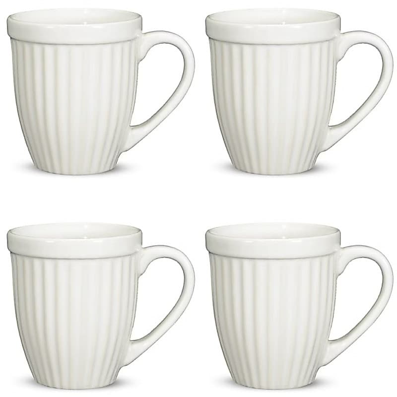 Kit 4 Canecas Xícaras para Cappuccino Segunda Linha Defeitos Cerâmica 390mL Cores