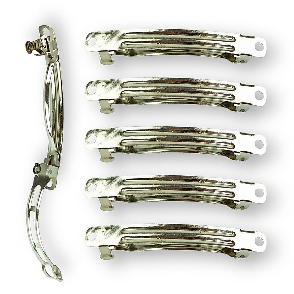 Base de Presilha 8cm Para Encapar 20 Peças Níquel Cabelo