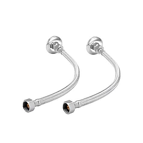 Kit 2 Engates Flexível C/ Niple Rápido Mangueira Rabicho 60cm Inox Trançado