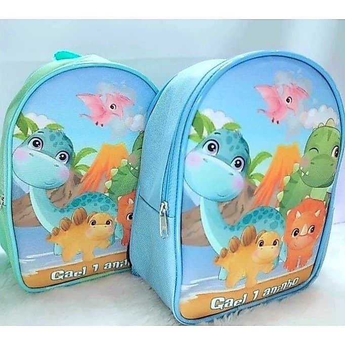 Promoção! 10 Mochilas Lembrancinhas, tema Dino Baby, dinossauros Baby, festa de Aniversário.