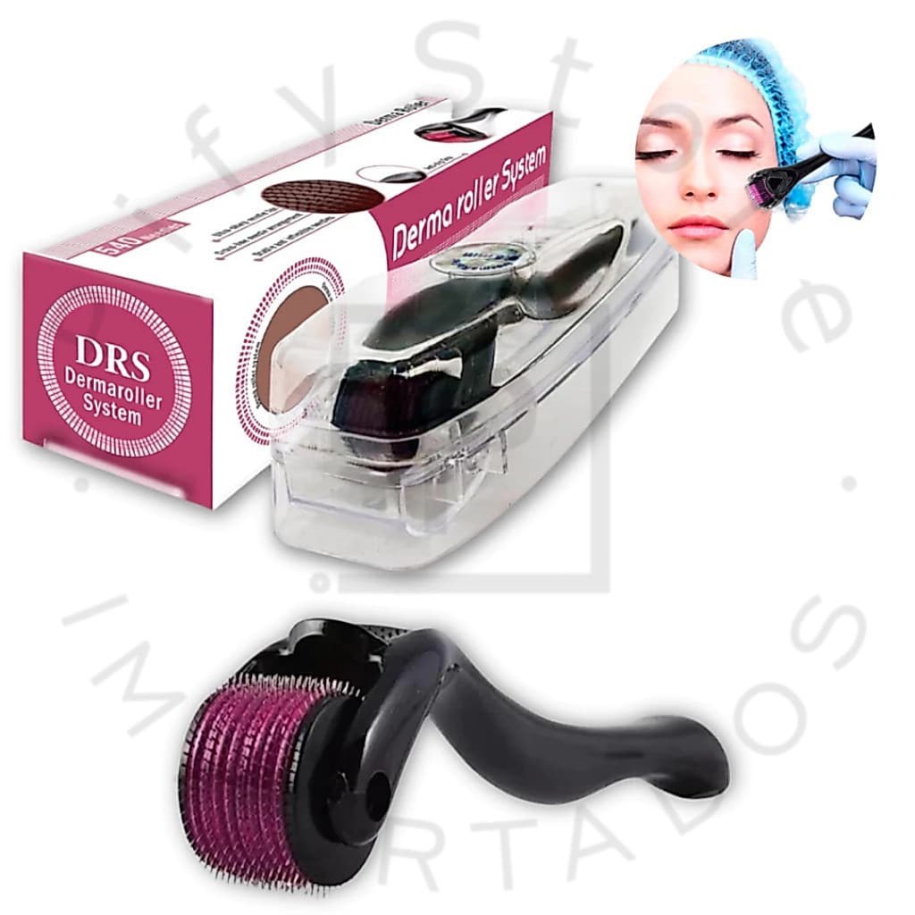 1 DermaRoller MicroAgulhamento Rolo Agulha System 540 Original Anvisa Preencher Falha Cabelo e Barba Tirar Cicatrize