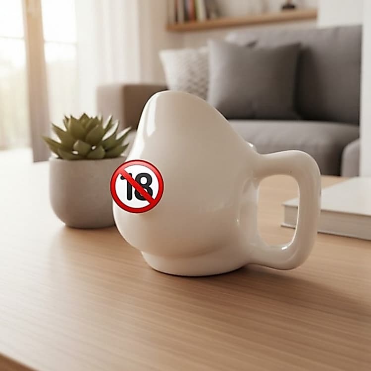 Caneca Divertida em Cerâmica Branca Brilhosa Seio Presente Irreverente resenhas
