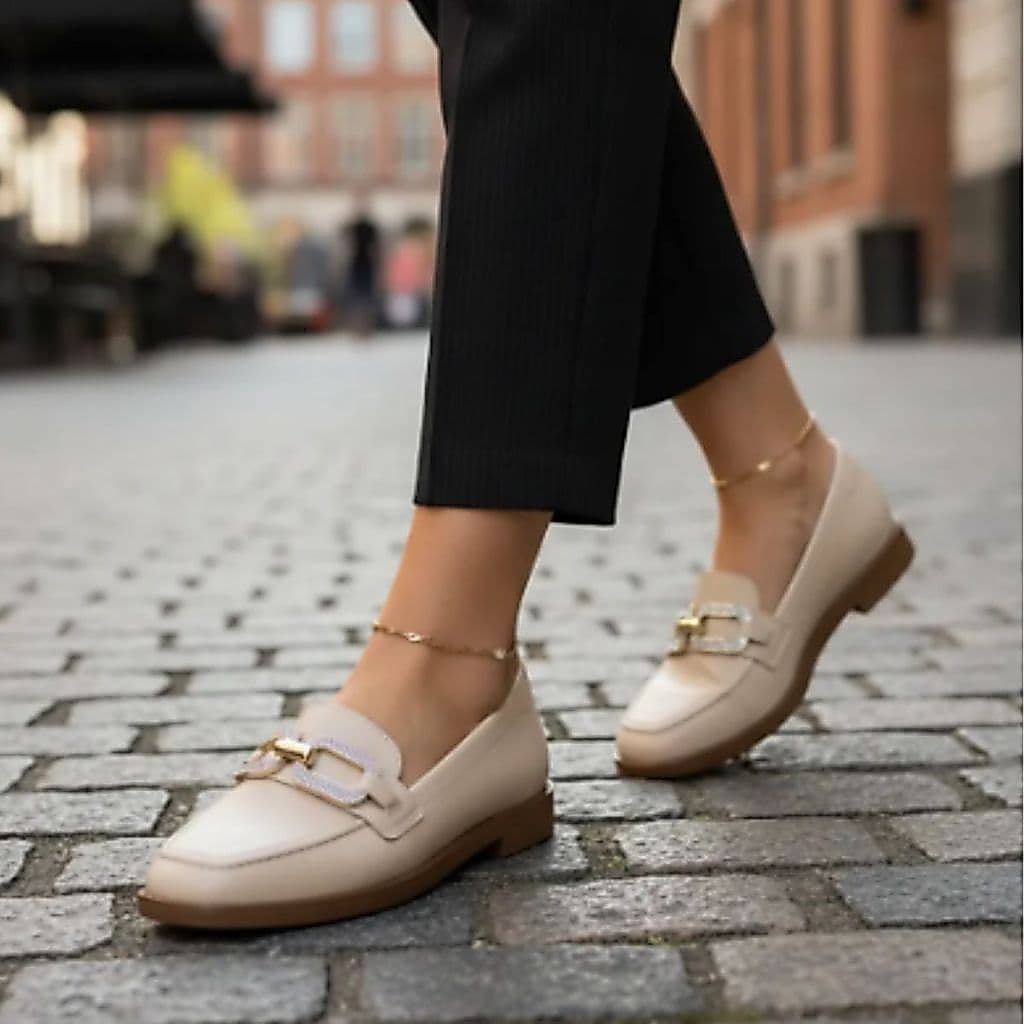 Mocassim Feminino Beira Rio Estiloso Confortáve Lançamento Off White 4264211