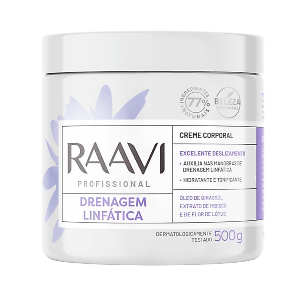 Creme Corporal Raavi Drenagem Linfatica 500g