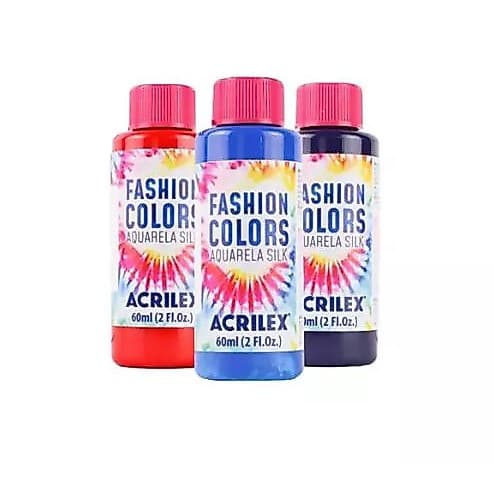 Tinta Aquarela Silk Fashion Colors 60ml Acrilex para Pintura em Tecidos Finos e Seda