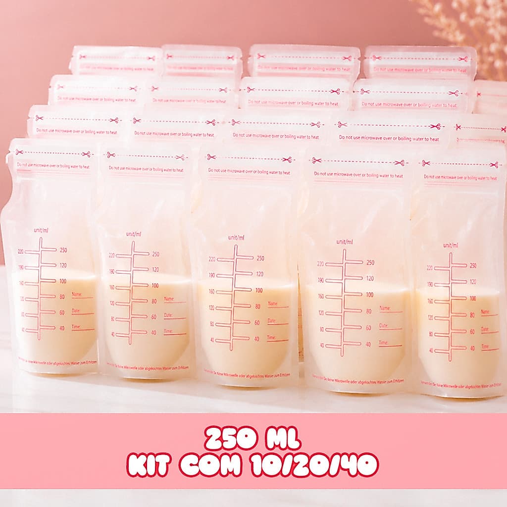 Kit Saquinhos para Leite Materno – Armazenamento Seguro e Prático para o Dia a Dia do Bebê