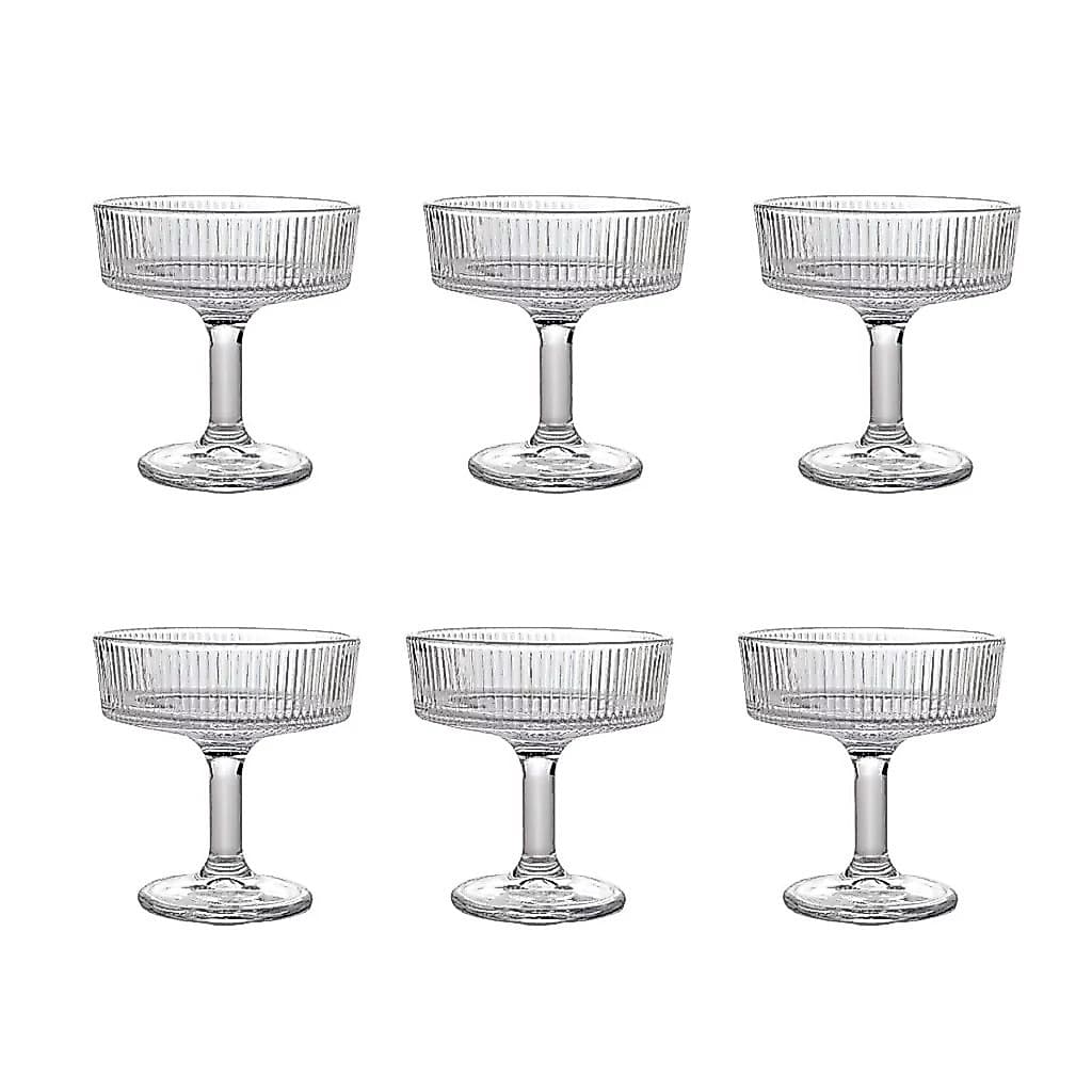 Conjunto de 6 Taças de Vidro Para Sobremesa Modelo Latinos – 300 ml