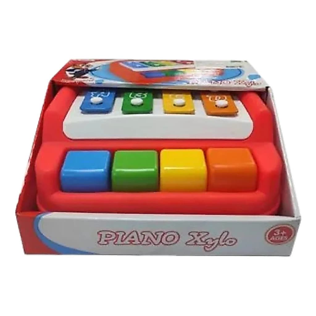 Brinquedo Piano Xilofone Infantil Musical Educativo 4 Teclas