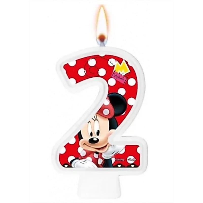 Vela Aniversario Minnie Red 2 Para Bolo Festa Infantil