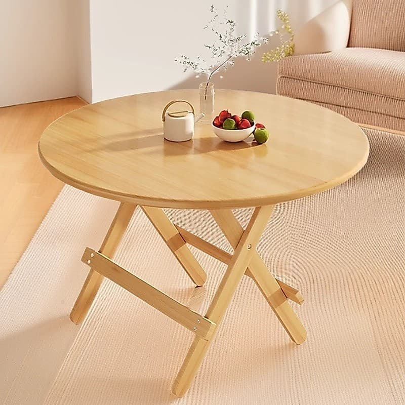[Novo produto] Mesa de jantar dobrável de madeira maciça Pequeno apartamento doméstico Mesa de alimentação de pinho simp