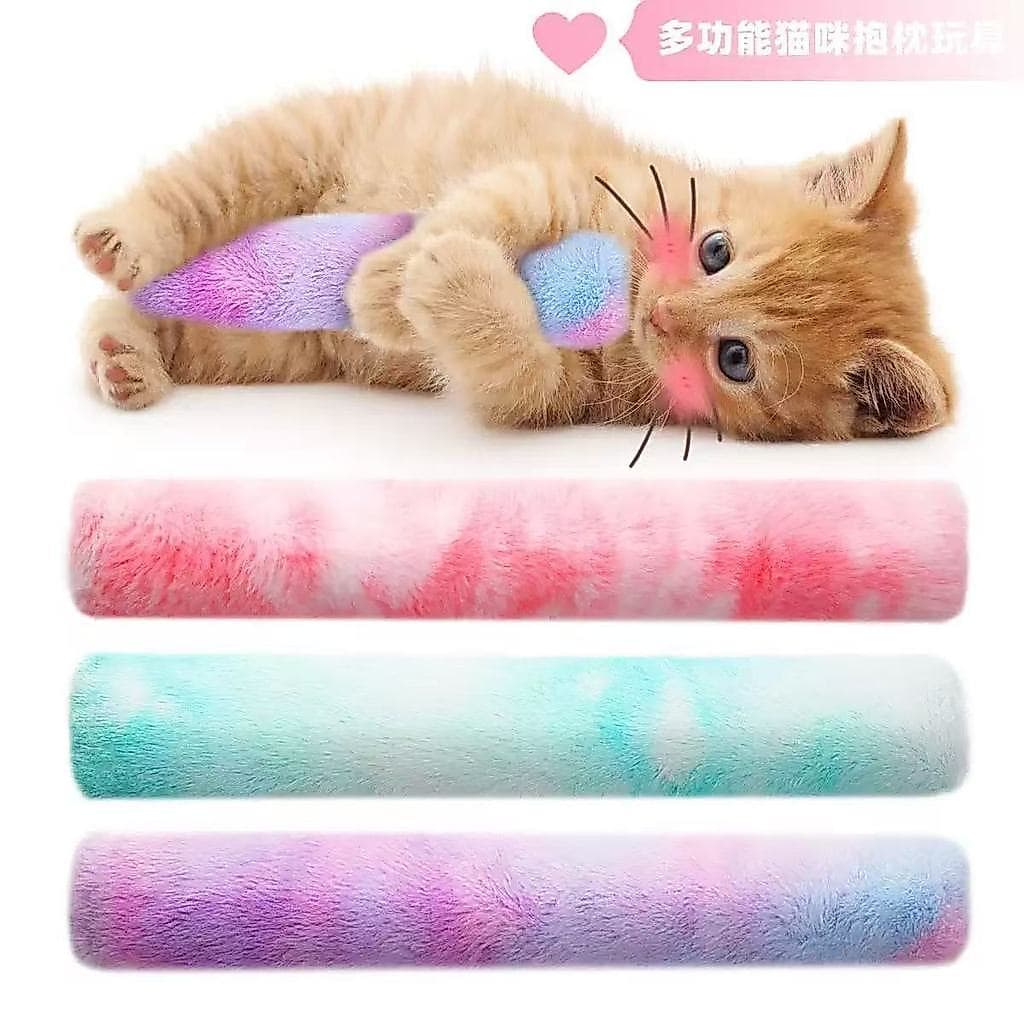 Travesseiro longo tira abraço interativo auto-feliz vara brinquedo aliviar o tédio fabricante gato gato saco de palha br