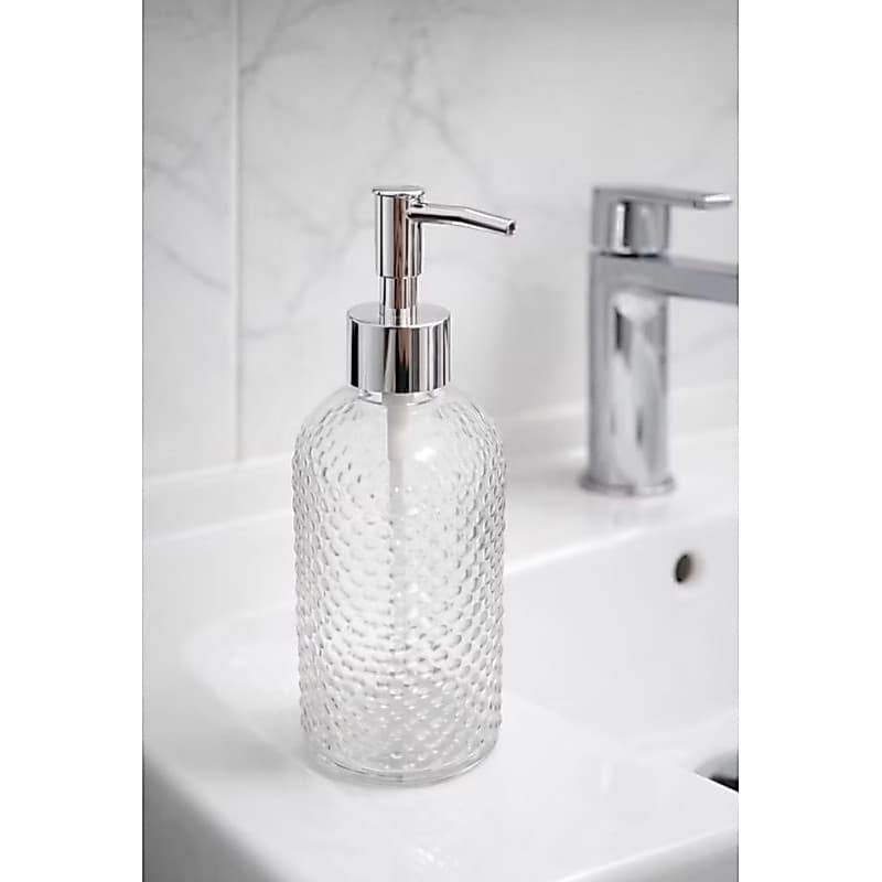 Porta Sabonete Liquido Banheiro Vidro 400ml Dispenser para Sabonete e Alcool