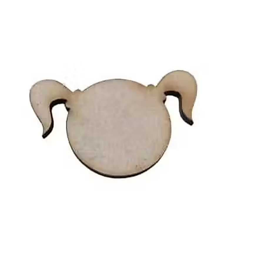 Aplique menina mdf 3mm kit com 50 unid para artesanato