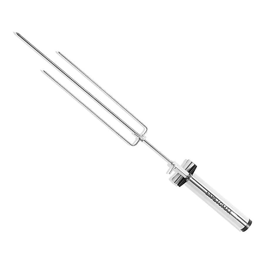 Espeto Giratório Movido A Pilha em aço inox