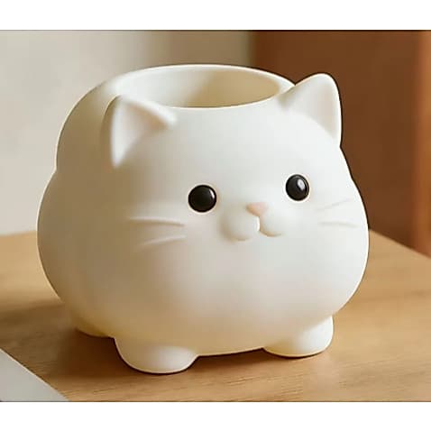 Porta Lápis Gato Organizador de Mesa Porta Canetas em Impressão 3D PLA Decoração Escritório Cleon 3D