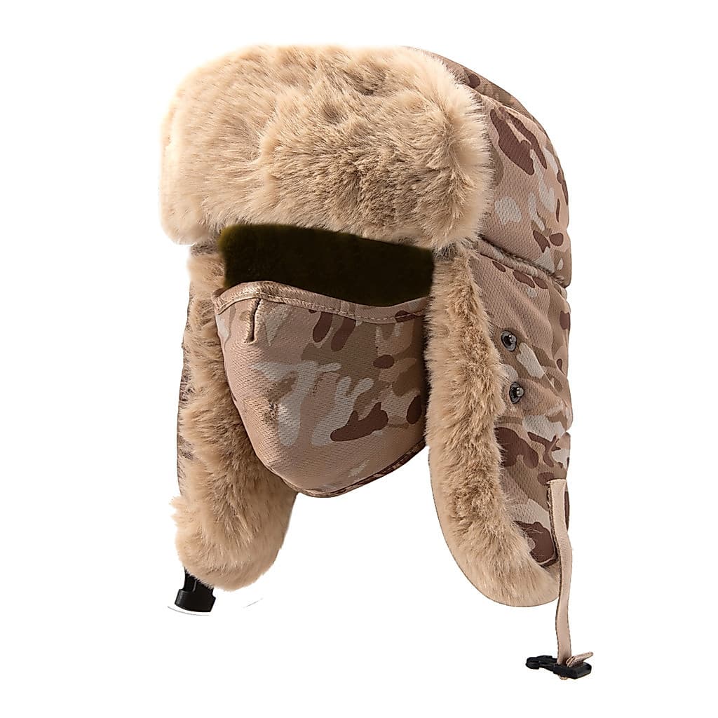 Chapéu de motocicleta piloto à prova de vento com camuflagem de inverno ao ar livre