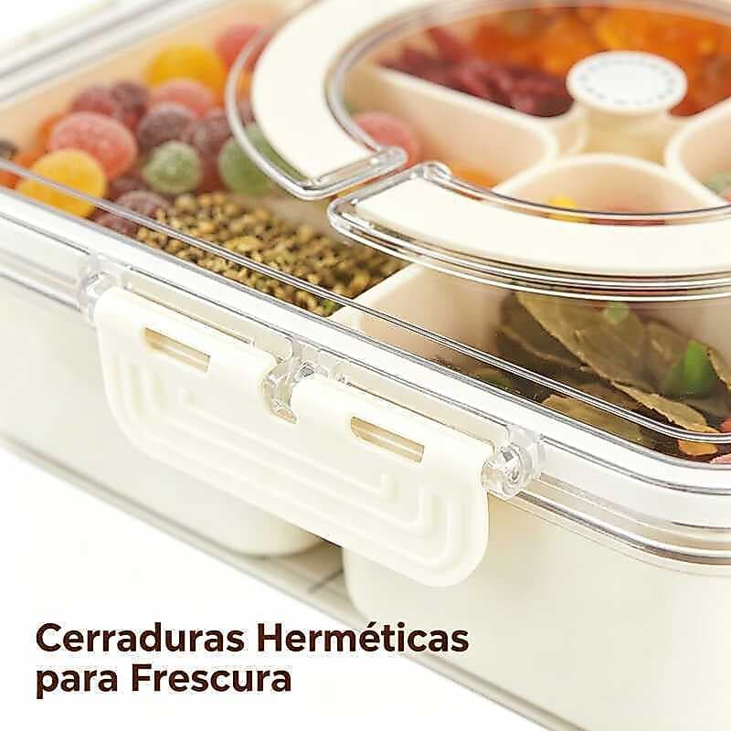 Recipiente Organizador De Geladeira Multiuso Hermético Com 4 Compartimentos Acrílicos Para Carne , Vegetais E Lancheiras