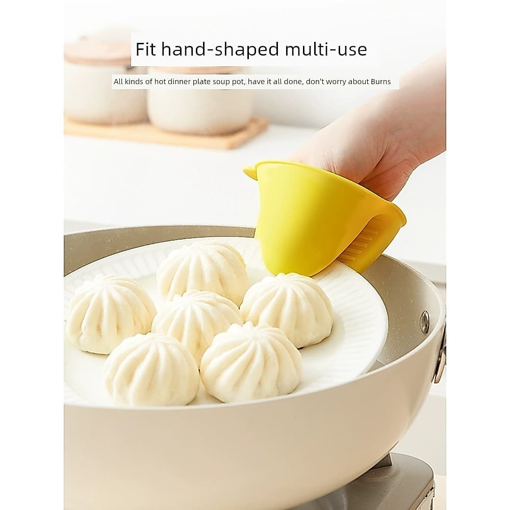 Luvas de forno Luva térmica cozinha Silicone anti queimadura Luvas de isolamento térmico com tampa de clipe Anti-escalda