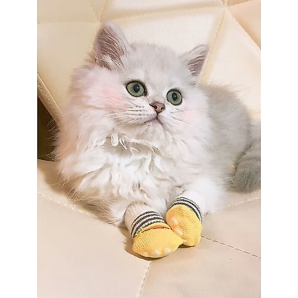 Gato bonito gato meias pé capa Anti-risco sapato capa ouro gradiente dedicado sapatos outono um conjunto quatro suprimen