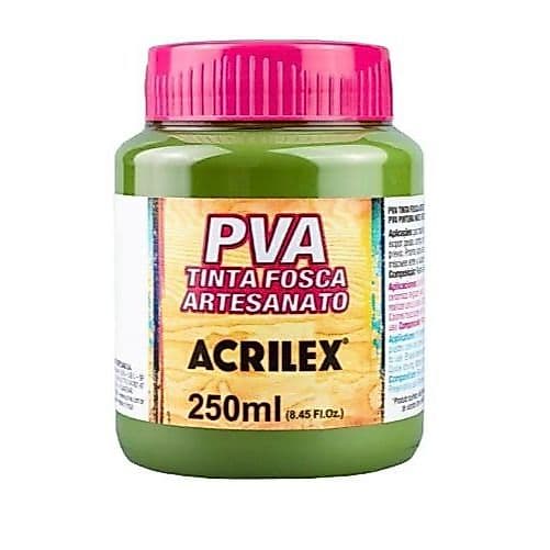 Tinta PVA Artesanato Verde Oliva 250ml Acrilex p/ Madeira