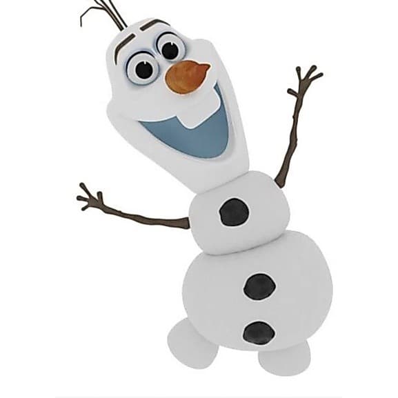 Brinquedo pelúcia Olaf Disney com 45 cm antialergico