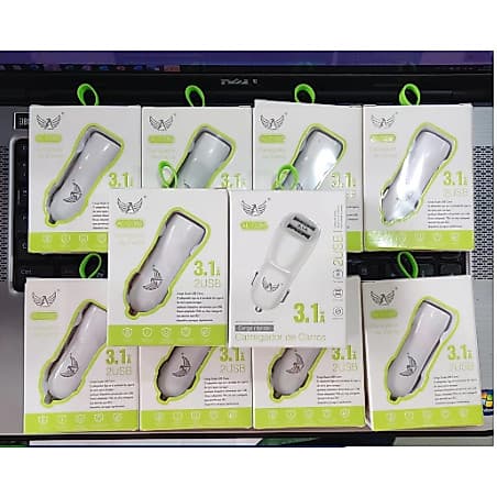 kit 10/6 Carregador veicular turbo USB 2 entradas 3.1 - AL-C080
