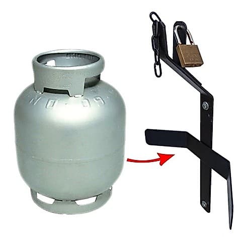 Suporte Botijão De Gás Antifurto Parede Caminhão Trailer