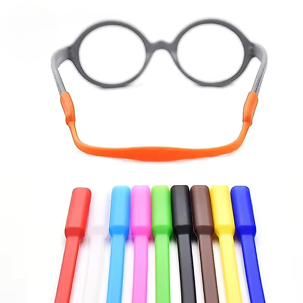 cordinha de silicone para óculos infantil suporte para segurar óculos 02 peças
