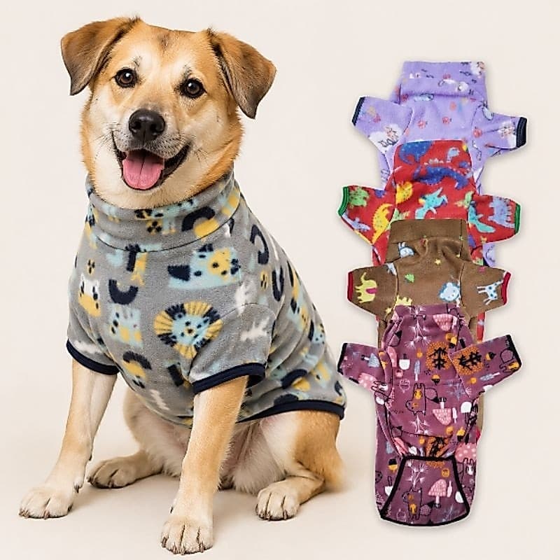 kit 2 roupa cachorro com manga pet soft inverno