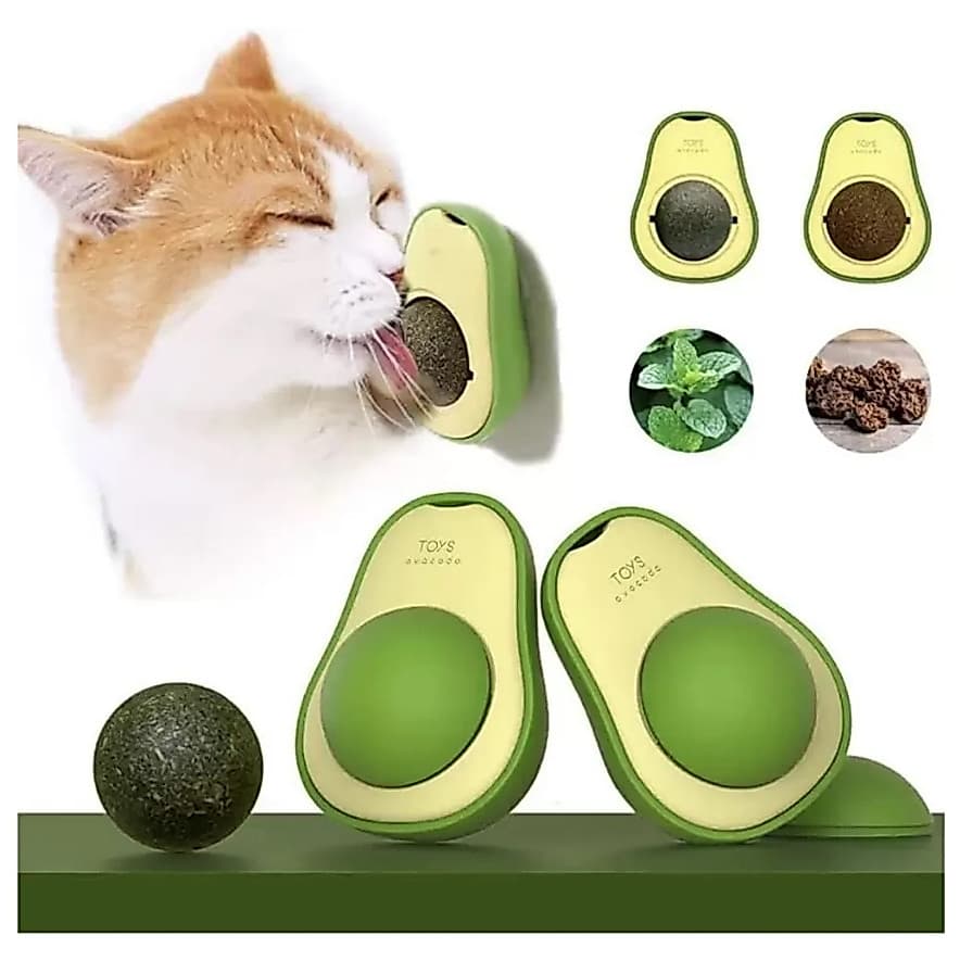 Abacate De Brinquedo Para Gatos Com Catnip Erva Gato Natural