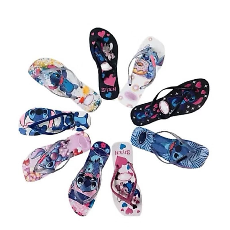 kit 2 pares Chinelo de dedo feminino LILO STITCHI sortido