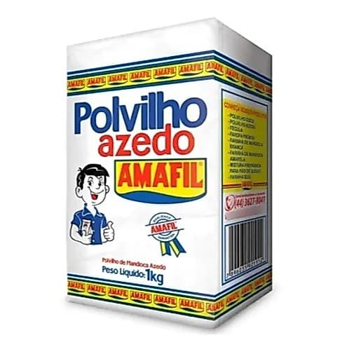 Polvilho de Madioca Fécula Farinha 1kg Amafil