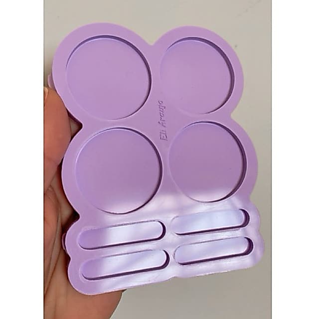 Molde porta cracha redondo 4 cavidades