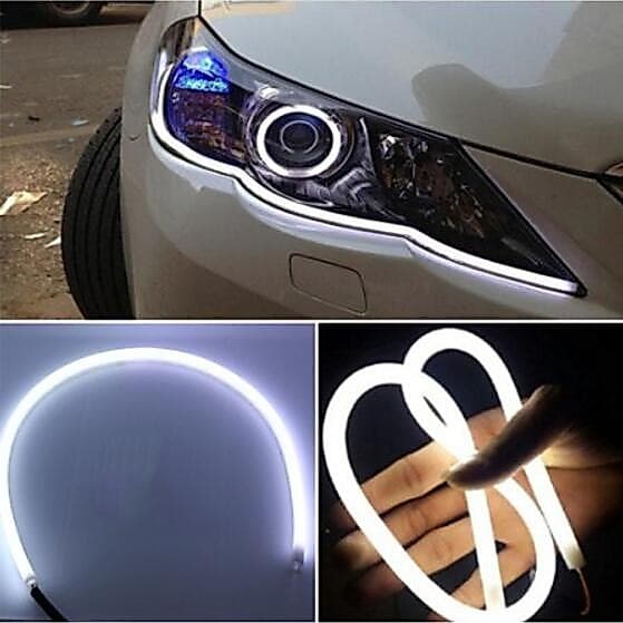 Guia De Tubo Macio Flexível Para Carro Fita De Led Diurno Farol De Freio Luz 30CM 45CM 60CM