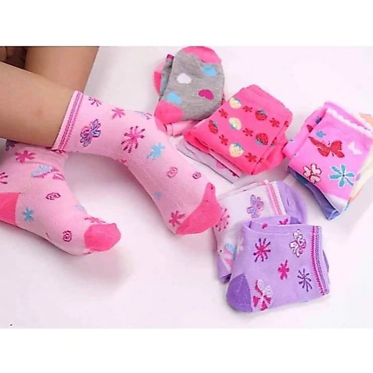 Kit 12 Pares de Meia Infantil Menina Feminina