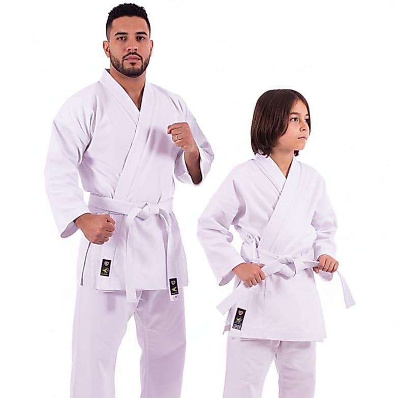 Kimono Karatê Infantil e Adulto Branco + Faixa Branca Inclusa | Brim 100% Algodão100% Algodão Grosso e Reforço Duplo